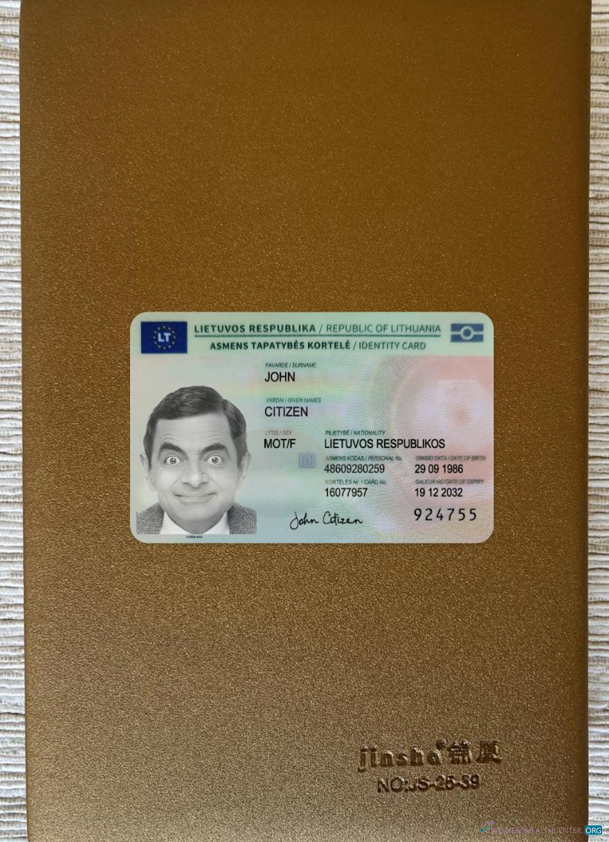 Download Lithuania ID card 2022 present photolook front Photoshop template